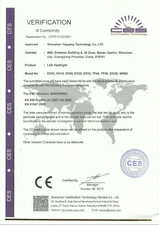 CE - Shenzhen Yeguang Technology Co., Ltd.