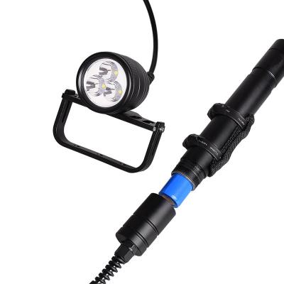 China Best Backup Nitesun DIV10 Scuba Rechargeable Underwater Canister Led Diving Flashlight Dive Red Torch Light Original for sale