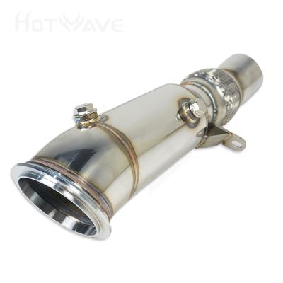 China HOTWAVE catted exhaust downpipe for BMW X5 X6 35ix E70E71 N55 3.0T 2015-2019 X6 for sale