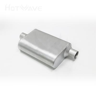 China VX2442 HOTWAVE 100% Gauge Aluminized Exhaust Muffler Highflow Muffler Heavy Steel Universal Sports Exhaust for sale