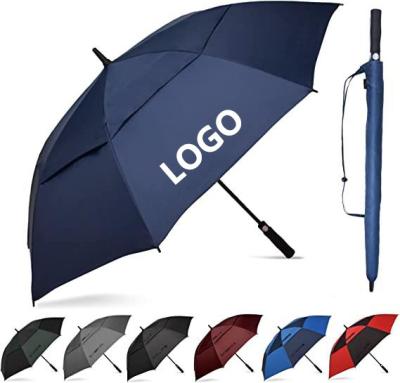 China Cute Hot Sales Open 47/62/68 Inch Extra Large Umbrella Oversize Double Vented Canopy Waterproof Windproof Stick Golf Umbrella for sale