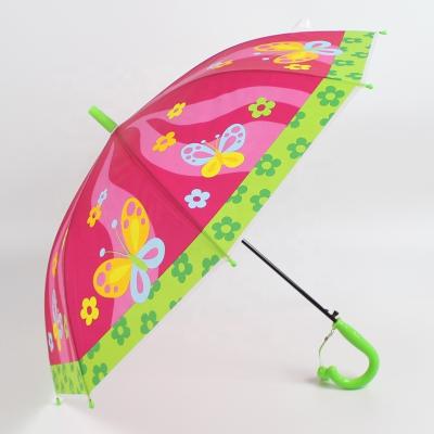 China Cute Factory Wholesale Multiple Design Transparent 19 inch Straight Rain Umbrella For Kids Cartoon for sale