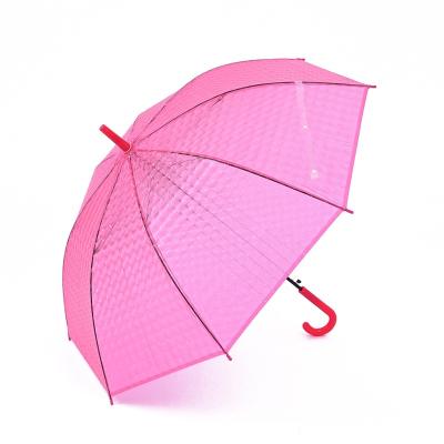 China Contemporary Popular Design 3D Magic 8 Pieces Multiple Color Transparent Promotional Umbrella For Rain for sale