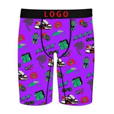 China Custom Antibacterial Designer Fancy Underwear Men Panties Sports Shorts Plus Size Mens Boxer Briefs for sale