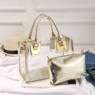 China 2020 PVC Clear Waterproof Handbags Cross - Body Women Jelly Shoulder Bag Transparent Handbag for sale