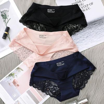 China Mid Waist High Quality QUICK DRY, Briefs Ladies Seamless Cotton Solid Color Traceless Briefs Underwear For Girls for sale