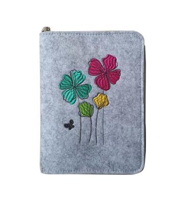 China Fabric Customized School A4 Notebook Cover A5 Book Cover Felt Notebook Cover Embroidery for sale