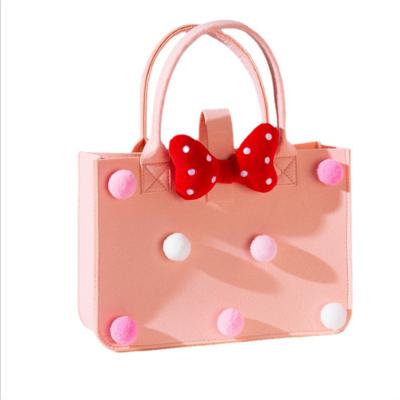 China PORTABLE wholesale cheaper price custom made polyester felt tote bags organic wool felt bags shopping bag felt 2021 women made in china for sale