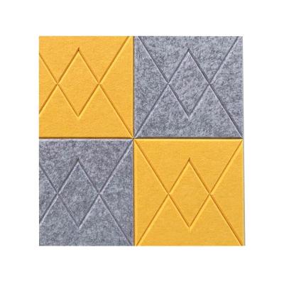 China Waterproof Felt Soundproof Decorative Hexagon PET Polyester Fiber Acoustic Panels For Office And Studio for sale