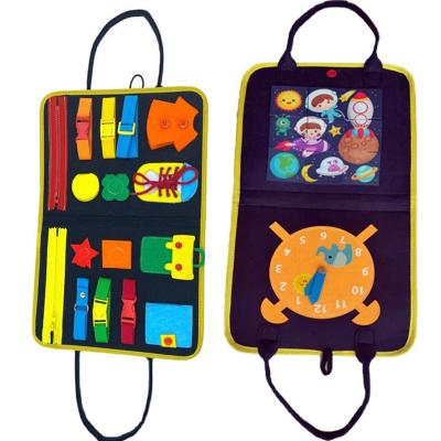 China Hot Selling Eco-friendly Material Toddler Felt Busy Board For Kids Folding Felt Busy Board for sale