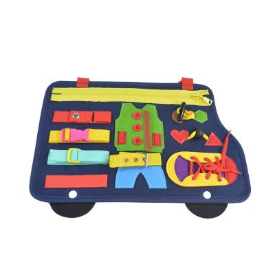 China Eco-Friendly Material Toddlers Busy Book Felt Activity Base Busy Board Skills Board Montessori Educational Learning Toys for sale