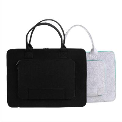 China Eco-friendly 15 Inch Felt Laptop Sleeve 15.6 With Handle Portable Carrying Case Bag Pouch for sale