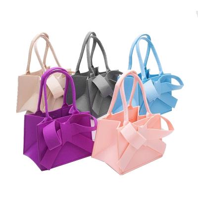 China 2021 Fashion Wholesale Custom Polyester Felt Tote Bags Organic Wool Felt Bags Shopping Bag Felt Women Made in China for sale