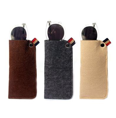 China Eco-friendly Felt Sunglasses Bags Soft Sunglasses Case Felt Sunglasses Pouch for sale