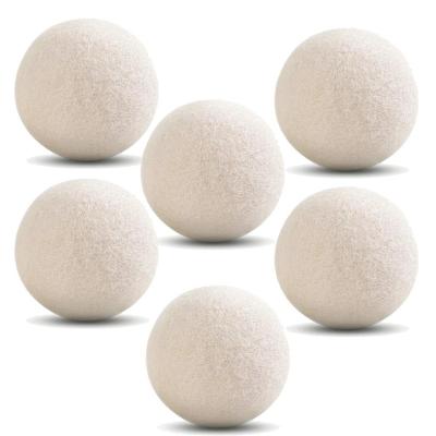 China Eco-fiendly wholesale drier balls 7cm eco wool 6 packs with cotton bags for sale