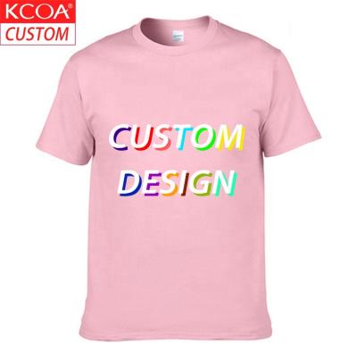 China Men's Custom Printing Anti Shrink Cotton Round Neck Basic T-Shirt With Your Own Design for sale