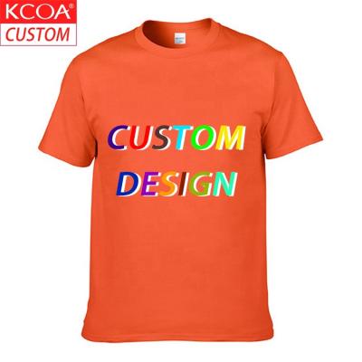 China KCOA Custom 100% Cotton Anti-Shrink High Quality Unisex T-shirt 100% Screen Printing Oversized Tee for sale