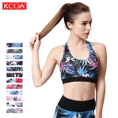 China 2020 KCOA Breathable Colorful Design Women Sport Bra Yoga Top Custom Printed Bra for sale