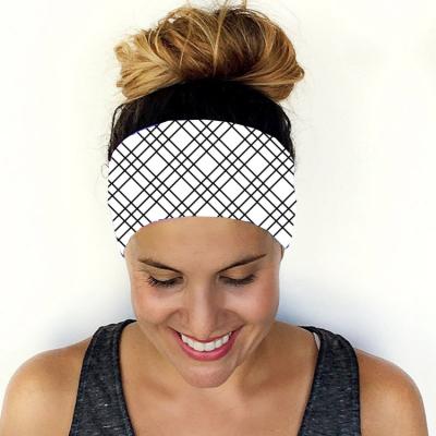 China OEM and (in stock) available custom printing head wrap turban yoga fitness headbands for women for sale