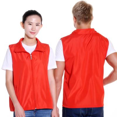 China Custom Multi Color Anti Shrink Logo Print Water Repellent Outdoor Volunteer Vest For Men for sale