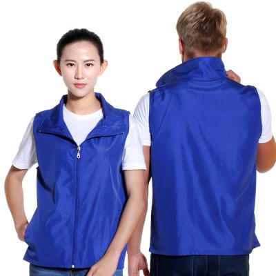 China 2019 factory price custom anti-shrink wholesale advertising work volunteer vest with any logo for sale