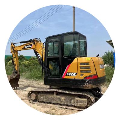 China Good quality second-hand 5T mini excavator adopts Sany SY55C crawler excavator Second-hand Sany excavator Customer requirement for sale