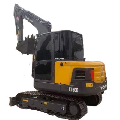 China Used secondhand VOLVO EC60D EC60 6 ton small mini hydraulic crawler excavator digger machine for sale 0.23m3 for sale