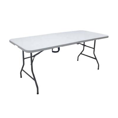 China Wholesale Price Popular Rectangular White Portable Picnic Party Lightweight Outdoor Event Foldable Plastic Table for sale