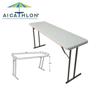 China Blow Blow Outdoor HDPE Plastic Blowout Table Bistros Banquet Event Table Easy Carry Plastic Folding Catering Furniture for sale