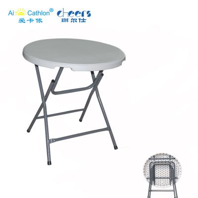 China 60cm wholesale price modern outdoor plastic folding round table for events wedding white camping industrial table storage for sale