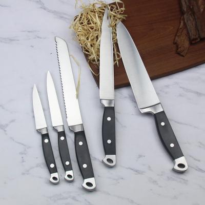 China 5PCS Amazon Disposable High Quality Stainless Steel Knife Set Kitchen for sale