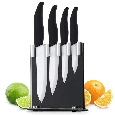 China Viable Newcomer Chinese Kitchen Knife Set Ceramic Kitchen Knife With Acrylic Holder for sale