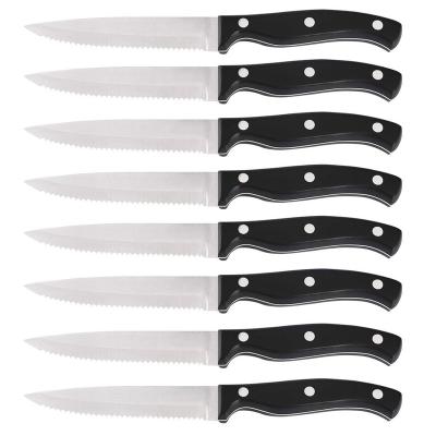 China Sustainable Hot Sale PP Handle Stainless Steel 8PCS Steak Knife Set for sale