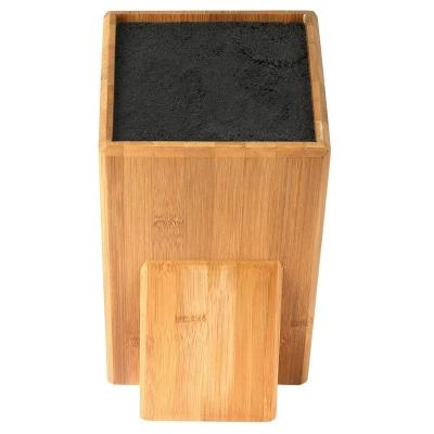 China Viable Kitchen Accessories Wholesale Tools Universal Kitchen Knife Blocks Bamboo Holder for sale