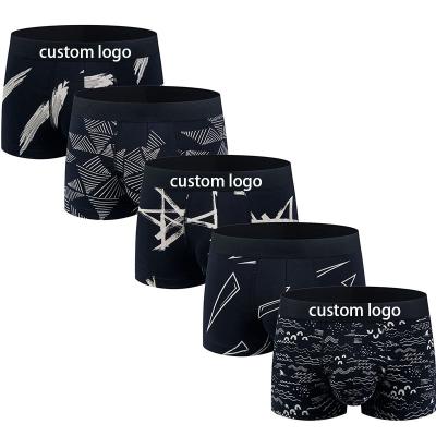 China OEM ODM antibacterial wholesale boxer briefs huge cotton pouch trunks underwear custom calzoncillos y 5 pack logo hombre boxers for sale