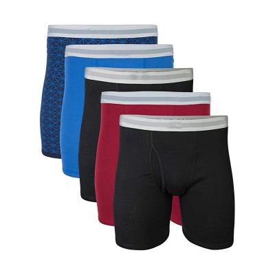 China OEM Antibacterial Hot Sale Custom 5 Pack Calzoncillos Hombre Antibacterial Breathable Underwear Shorts Briefs For Men's Boxer Briefs for sale