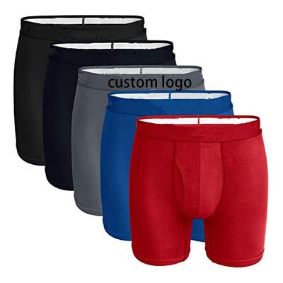 China OEM 5pack Antibacterial Mens Underwear Boxer Briefs Stretch Custom Designs Logo Mens Classic Solid Boxer al por mayor boxer de hombre for sale