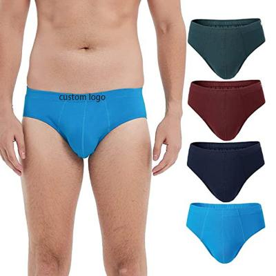 China High Quality Men's Cotton Stretch Custom Logo Antibacterial Breathable Comfortable Cotton 100 Of 4 Pack Cotton Best Briefs Underwear Men for sale