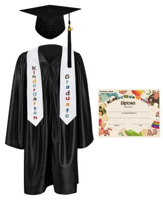 China Wholesale Kindergarten Children Comfortable School Uniforms And Preschool Graduation Gown And Hat Stole With Tassel Sets 2023 for sale