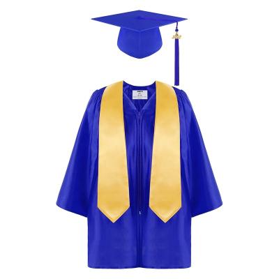 China Gruaduation Gown The Cheapest American Children's Knitted Bachelors' Clothing Custom Covers Stole Set Kids Graduation Cap Gown for sale