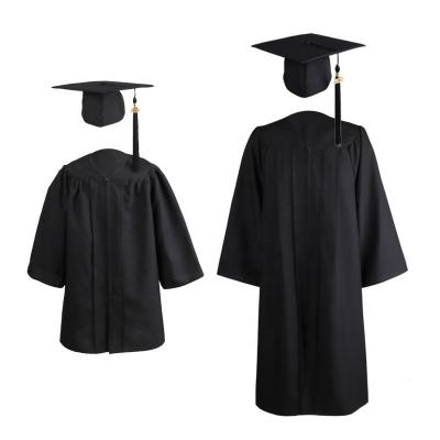 China Comfortable Black School Uniforms Graduation Hat And Gown For Age Adults College Material Customized OEM High Quality Unisex Uniform Color School Graduation for sale