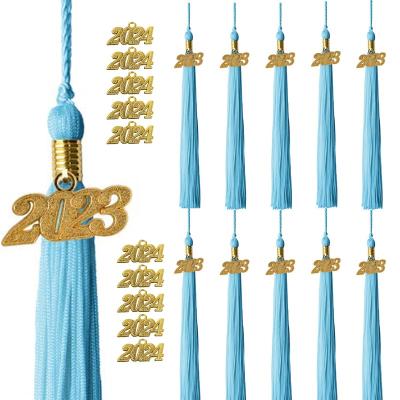 China 2023 Viable Graduation Gown Hat Mixed Tassel Charm Tassels For 2023 Year Gold Charms Graduate Honor Tassel for sale