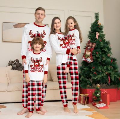 China Wholesale QUICK DRY 2023 Christmas pajamas family matching new year print long sleeve pants for women and men for sale