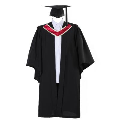 China England factory outlet graduation gown academic with rayon tassel graduation gown for adults for sale