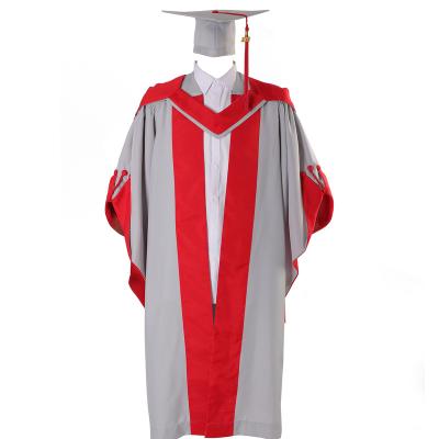 China Luxury Custom Made England Graduation Dresses Adult British Phd Graduation Gown for sale