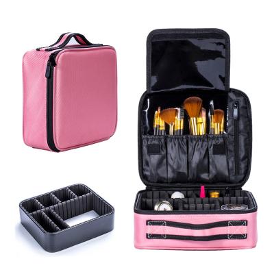 China Portable Travel Makeup Train Case Dustproof/Waterproof/Fireproof Makeup Bag For Women Cosmetic Make Up Tools for sale