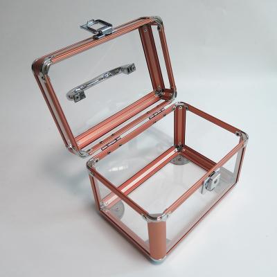 China 2020 Fashion Aluminum And Popular Acrylic Makeup Vanity Case Small Makeup Box for sale