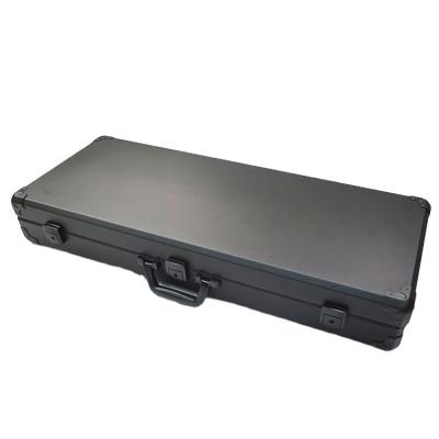 China Gun Case High Quality Aluminum Instrument Case Hard Shell Black Long Instrument Case With Silk Screen Or Sticker Logo for sale