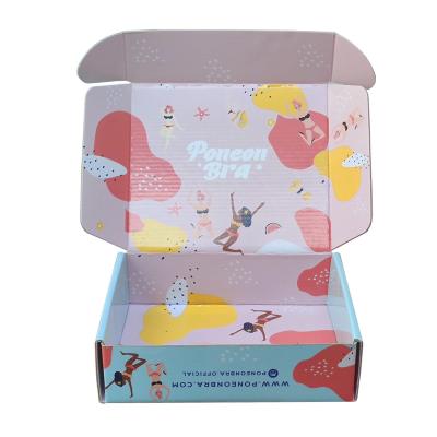 China Recyclable Full Color Printing Glossy Waxed Decorative Corrugated Cardboard Gift Mailing And Mailing Boxes for sale