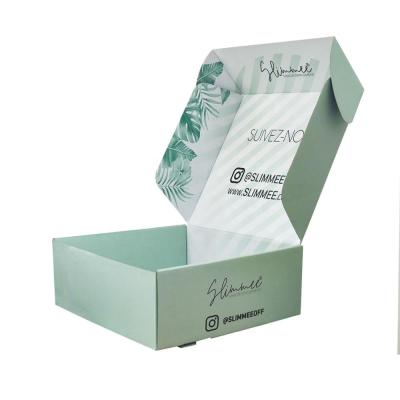 China Free Sample Recyclable Cosmetics Corrugated Cardboard Packaging Shipping Luxury Postal Box With Ziplock for sale